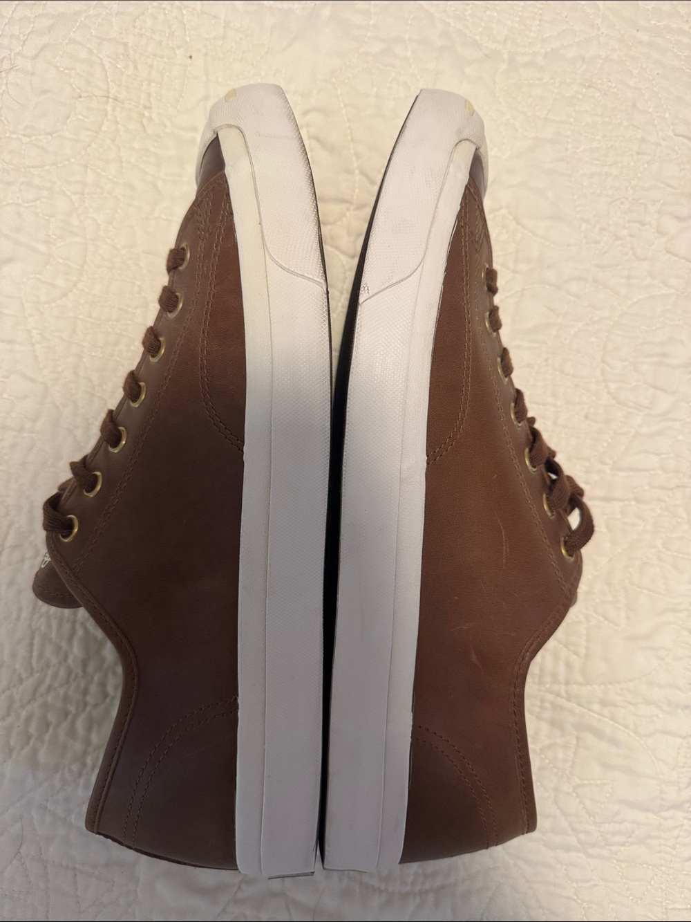 Converse Jack Purcell Brown Leather Sneakers - Picture 6 of 9
